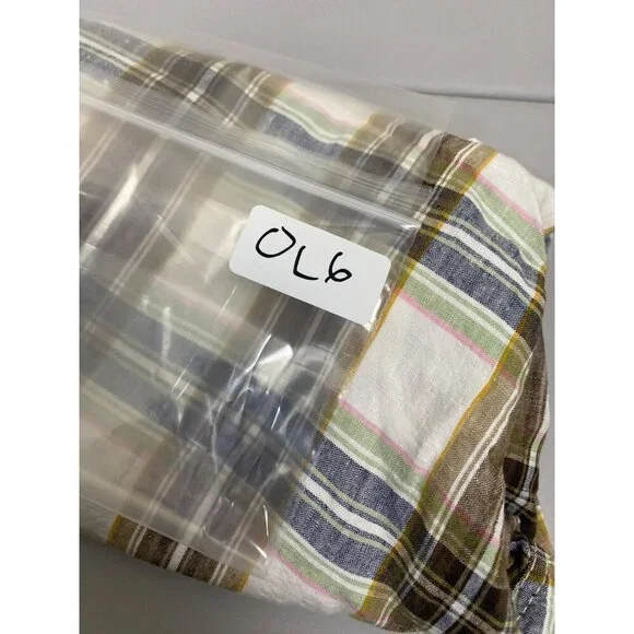 Tommy Bahama Linen Relax Mens Shorts Size 38 Plaid Chino Vacation Brown beach - Picture 4 of 14